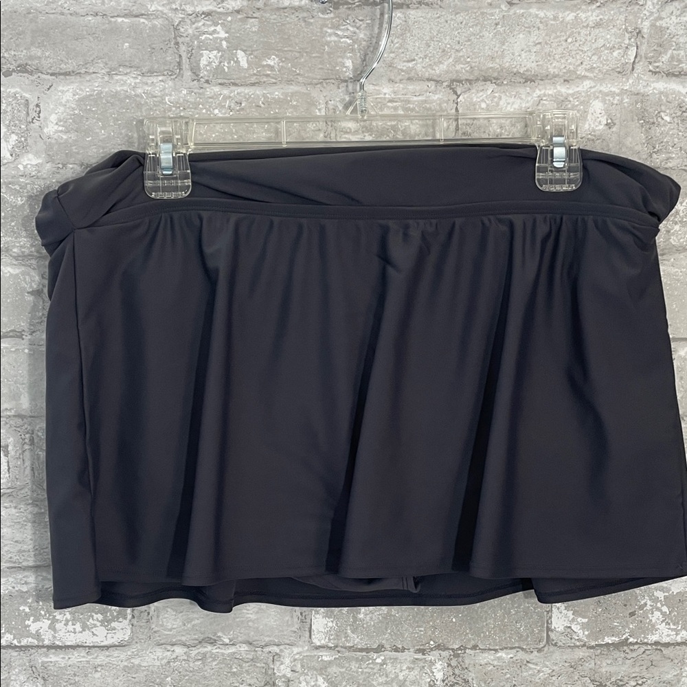 Athleta Splash Swim Skirt Charcoal Gray